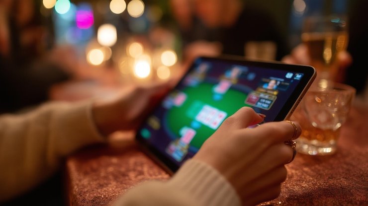 Meja permainan Domino QQ di pgtoto dengan kartu-kartu dan nilai kombinasi